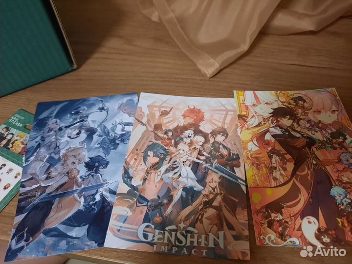 Аниме бокс геншин(и наклейки на ногти из др.аниме)