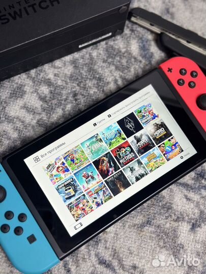 Прошитый Nintendo Switch 2rev (чип+256gb)