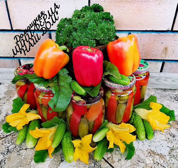 Домашние мини огурчики со сладким перчиком