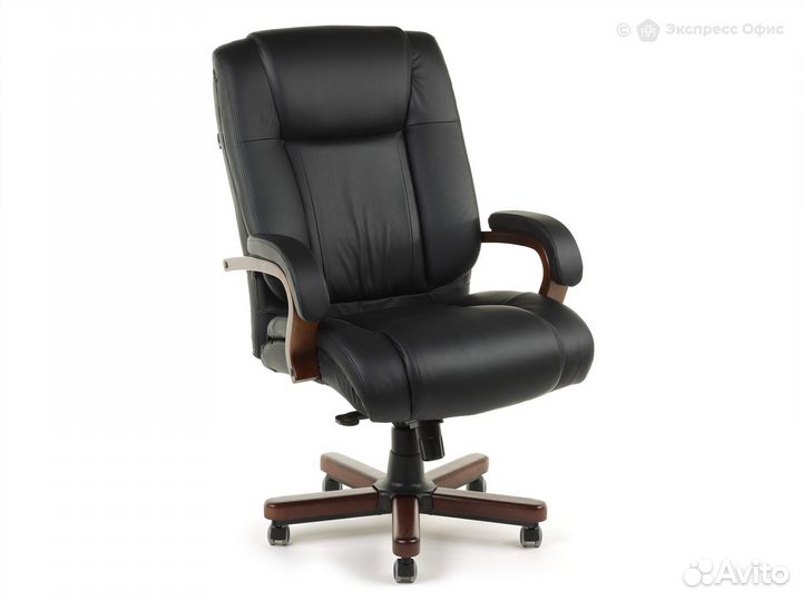 Кресло для руководителя Бюрократ T-9925walnut/blac