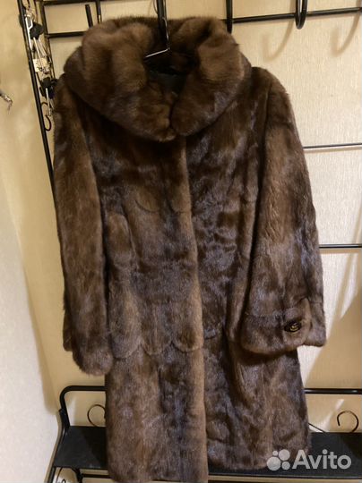 Шуба норковая с капюшоном 48 50 52