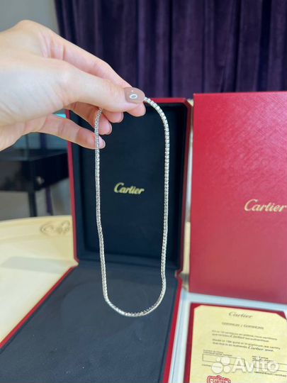 Золотое колье cartier с бриллиантами