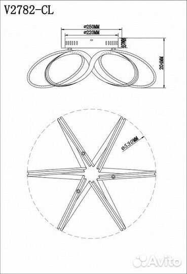 Потолочная люстра Moderli Ello V2782-CL