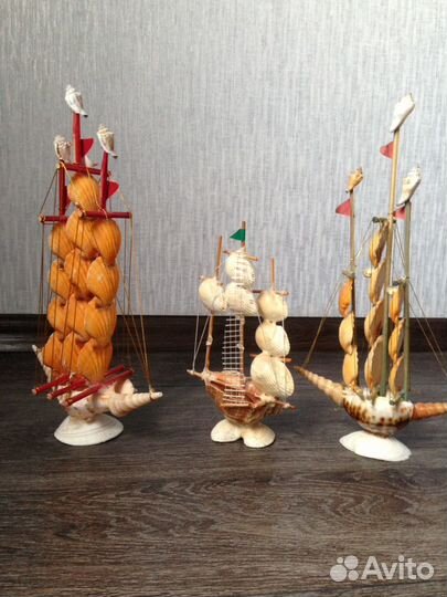 Кораблики из ракушек