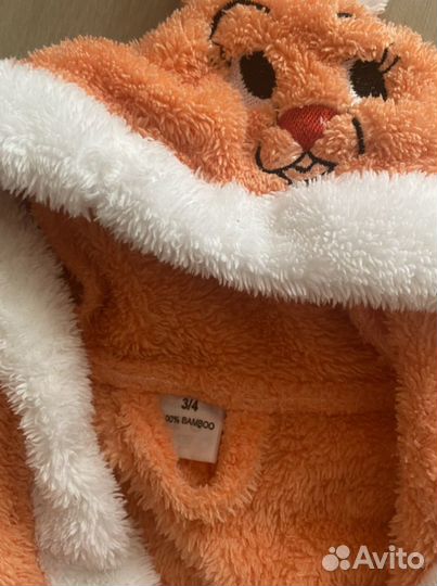 Детский махровый халат 3/4 года