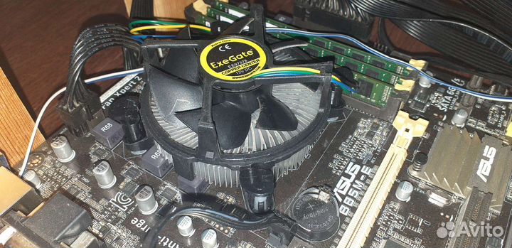 Комплект мать, проц, оператива, охлад