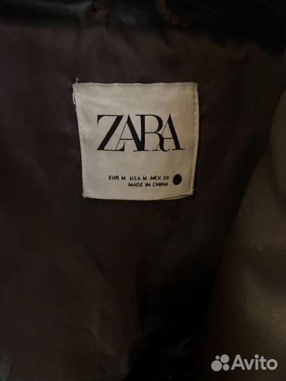 Кожаная куртка zara