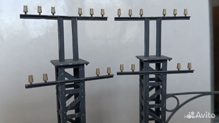 Модель столбов линий электропередачи М 1:35