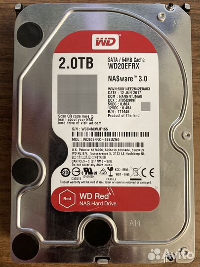 Жесткий диск Western Digital Red 2TB