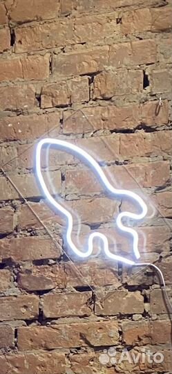 Неоновая вывеска Ракета