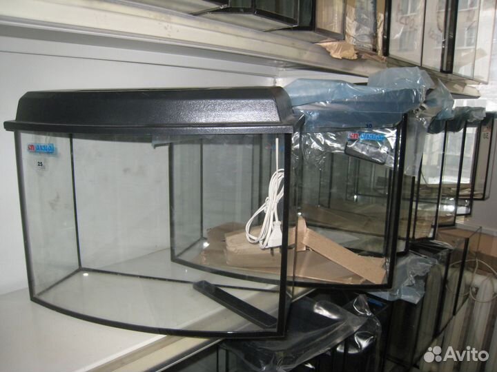 Аквариумы 25-250л фигурные новые