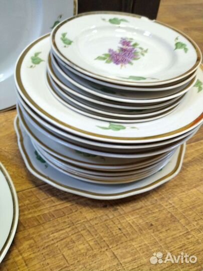Остатки столового сервиза сирень дулево
