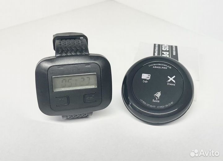 Кнопка вызова официанта и часы пейджер комплект