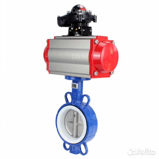 Затвор дисковый поворотный DN.ru WBV3432P-2W-Fb Ду125 Ру16, корпус - углеродистая сталь WCB, диск