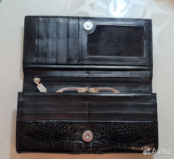 Кошелёк из натуральной кожи крокодила