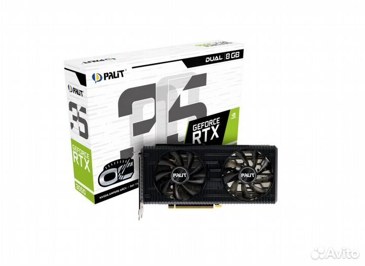 Видеокарта Palit GF RTX3050 8 Gb gddr6 OC (Новая)