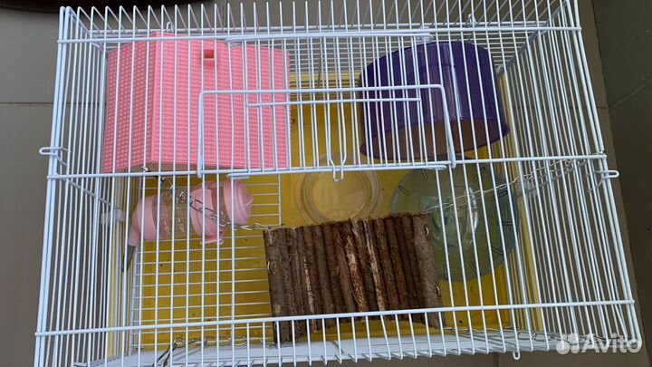 Клетка для грызунов с наполнителем