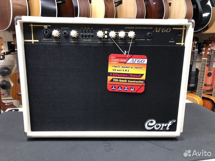 Комбо для акустической гитары, Cort AF60-EU, 60 Вт