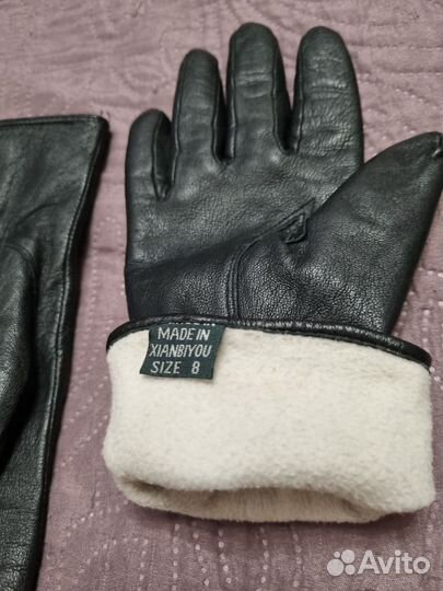 Перчатки женские кожаные