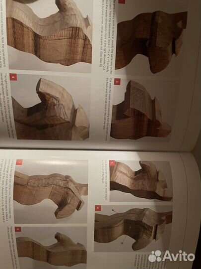 Sculpting the female face figure in wood