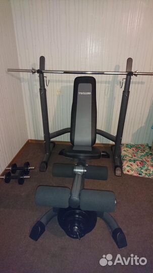 Силовая скамья, стойка для штанги