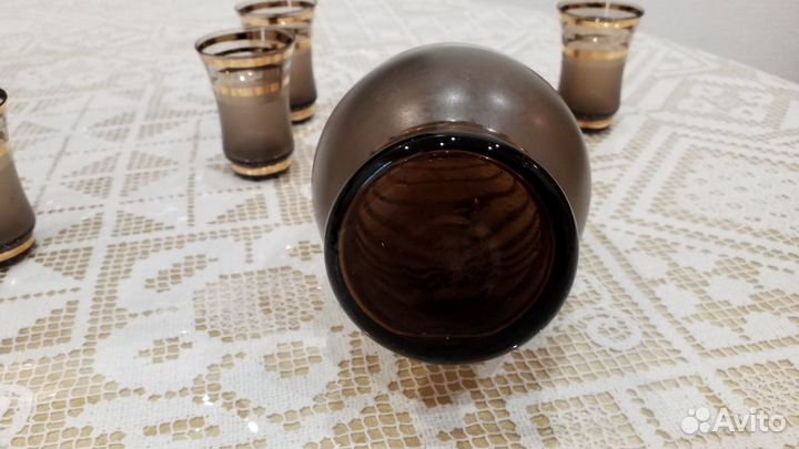 Штоф графин стопки Bohemia 1960 годы Чехословакия