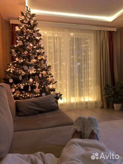 Гирлянда штора 3х2 белая