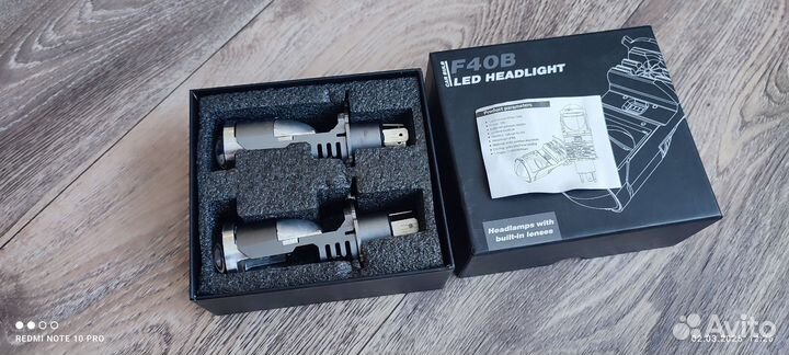 Светодиодные лед лампы H4 F40b с мини линзой