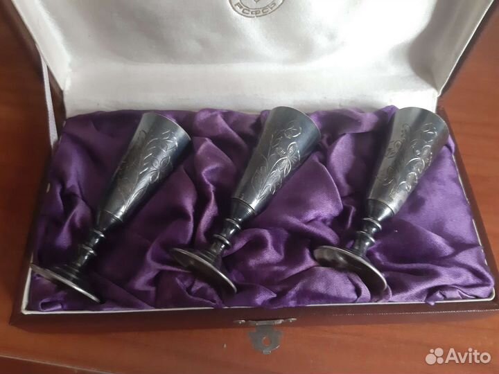 Серебряные рюмки,Лафитники,875проба