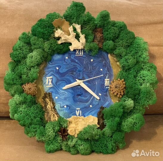 Часы. Стабилизированный мох