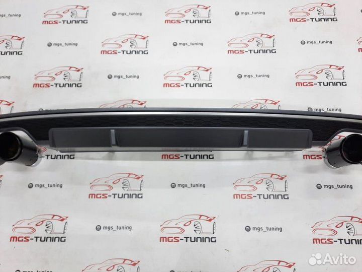 Диффузор + Akrapovic Black на A7 стиль S7 14-17гг