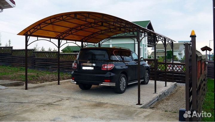 Навес под машину с установкой от производителя