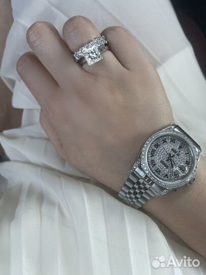 Кольцо с бриллиантом 3,63 карата принцесса