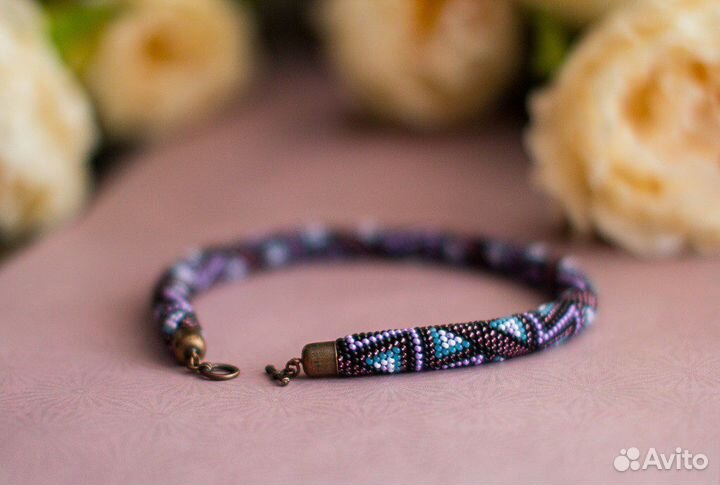 Жгут из бисера Черника