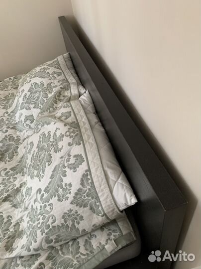 Кровать Икеа Мальм черная 160 см с матрасом