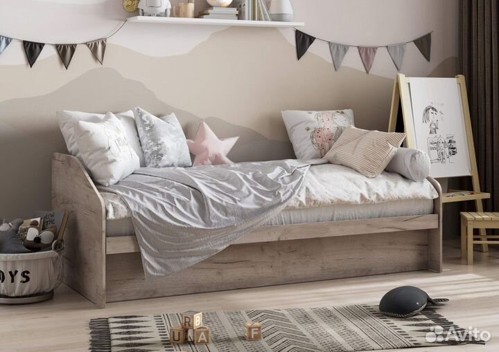 Кровать Радуга серый