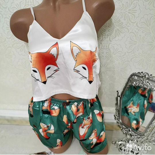 Шелковая пижама Лисичка