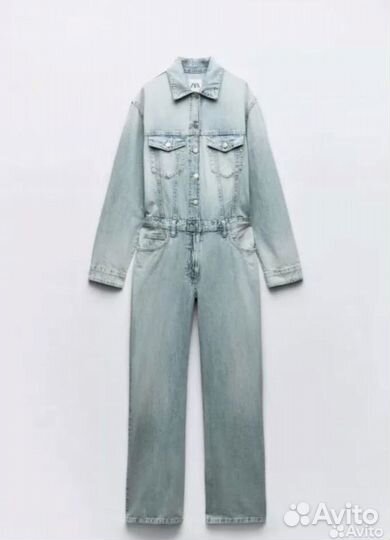 Джинсовый комбенизон Зара S