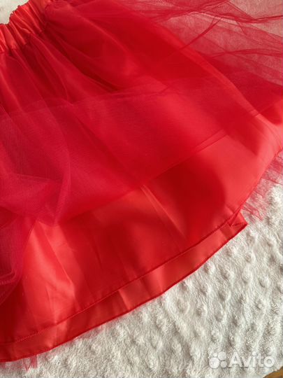 Юбка фатиновая красная