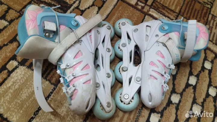 Роликовые коньки детские раздвижные р 32-35