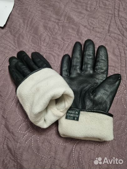 Перчатки женские кожаные