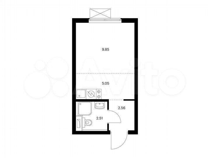 Квартира-студия, 20 м², 14/33 эт.