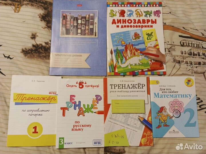 Тетрадки-тренажеры, раскраска, дневник для школы