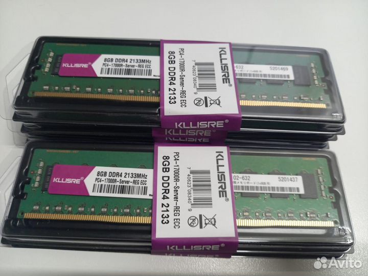 8Gb DDR4 2133MHz ECC. Серверная память kllisre