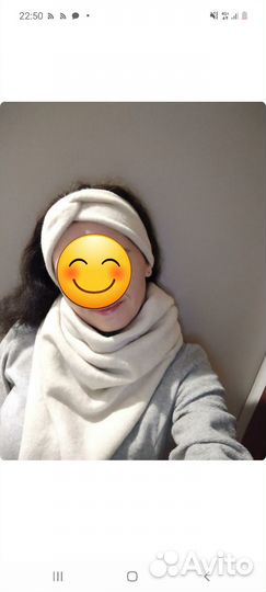 Шапочка и косынка из ангоры