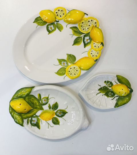 Посуда керамика с декором дизайнерская Италия