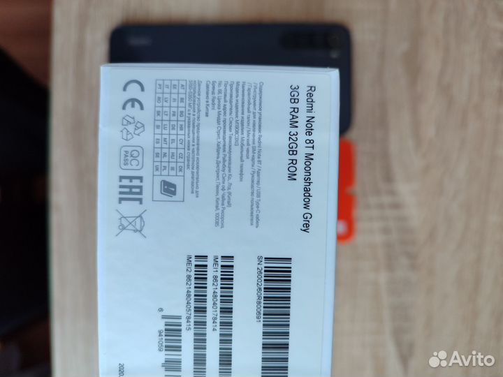 Xiaomi redmi note 8T 32gb Moonshadow Grey 3 GB