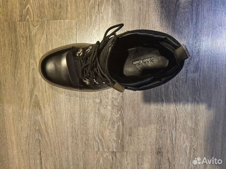 Exclusive Calvin Klein Mens Black Cargo Boots