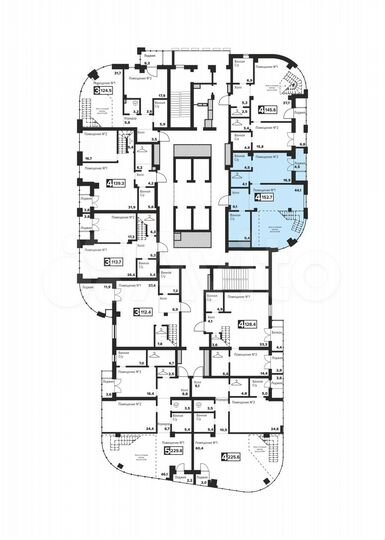 3-к. апартаменты, 152,7 м², 26/31 эт.