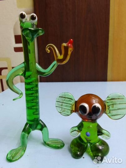 Фигурки СССР цветное стекло